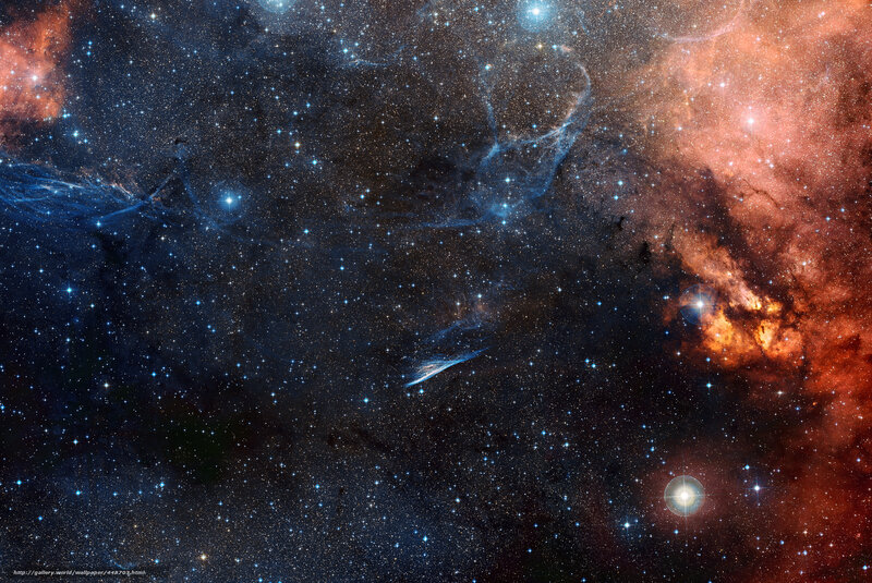 Cosmic Nebula and Stars — Blue, Dramatic, Photograph, Space