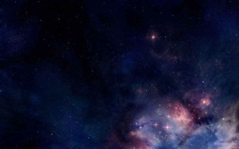Cosmic Nebula and Stars — Blue, Serene, Night