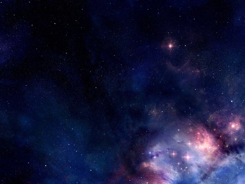 Cosmic Nebula and Stars — Blue, Serene
