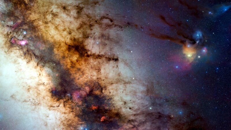 Cosmic Nebula and Stars — Brown