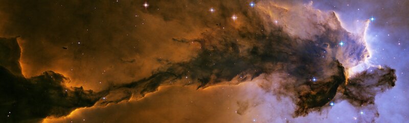 Cosmic Nebula and Stars — Orange