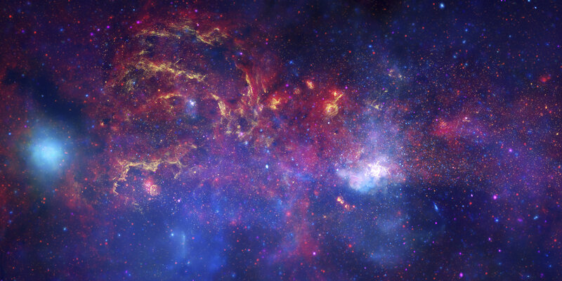 Cosmic Nebula and Stars — Purple, Dramatic, Digital Art, Gas Clouds