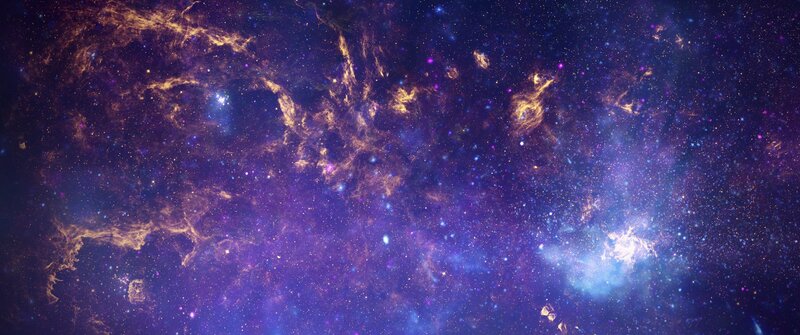 Cosmic Nebula and Stars — Purple, Dramatic, Digital Art