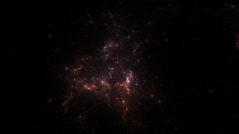 Cosmic Nebula — Black, Dark, Digital Art, Stars, Gas Clouds, Purple