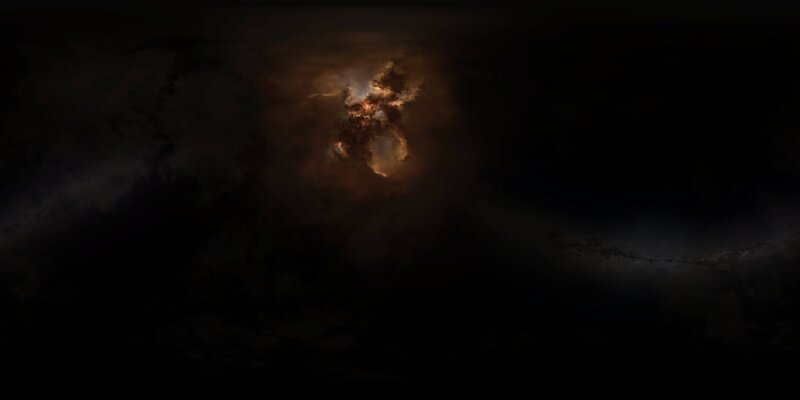 Cosmic Nebula — Black, Dark, Digital Art