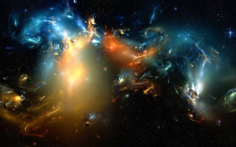 Cosmic Nebula — Blue, Dramatic