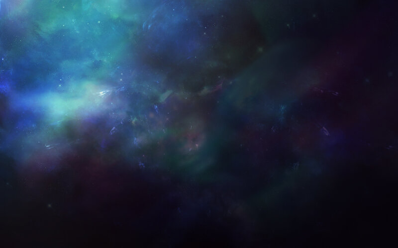 Cosmic Nebula — Blue, Mysterious