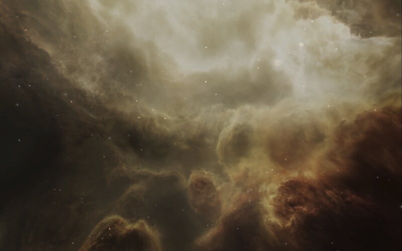 Cosmic Nebula — Brown, Dark, Digital Art