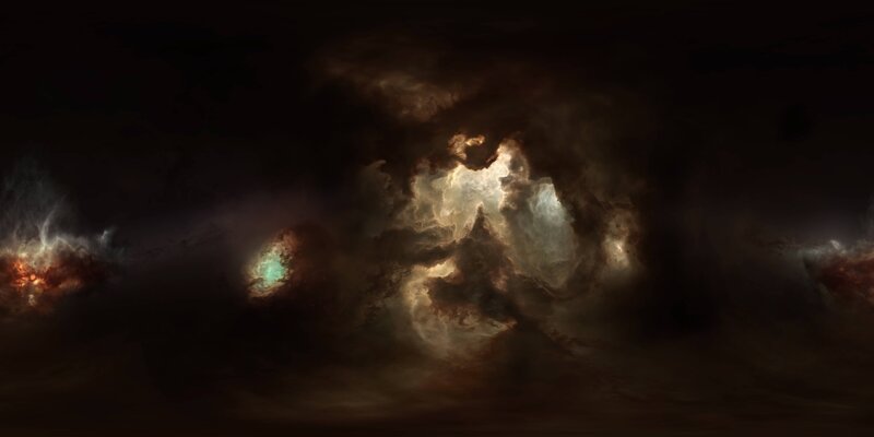 Cosmic Nebula Cloud — Black