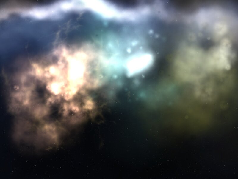 Cosmic Nebula Cloud — Blue
