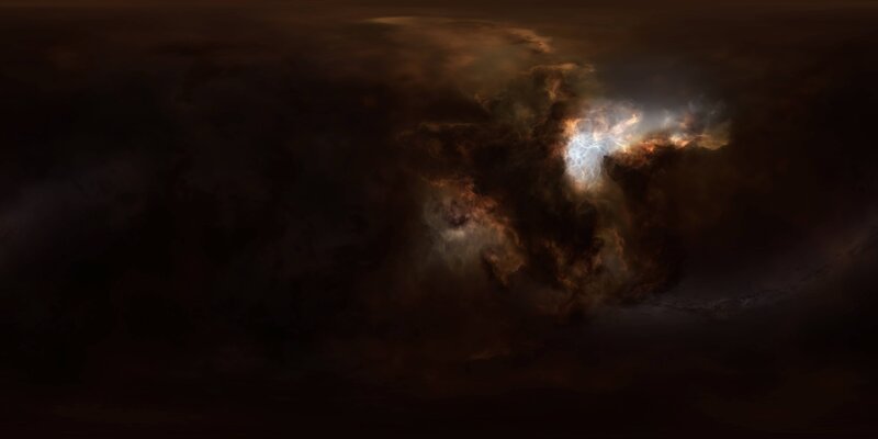 Cosmic Nebula Cloud — Brown