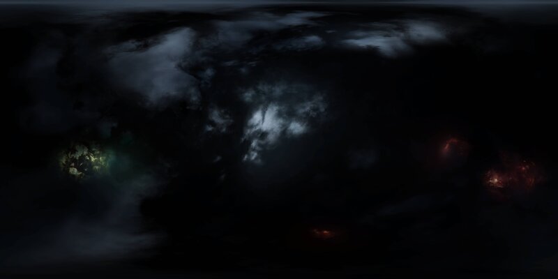 Cosmic Nebula Clouds — Black, Dark, Mysterious