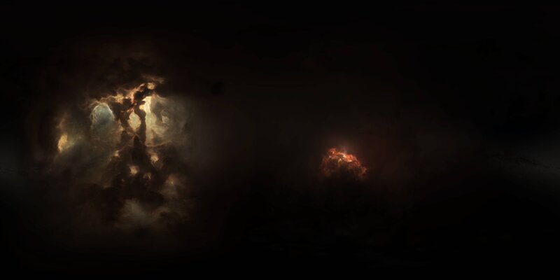 Cosmic Nebula Clouds — Black
