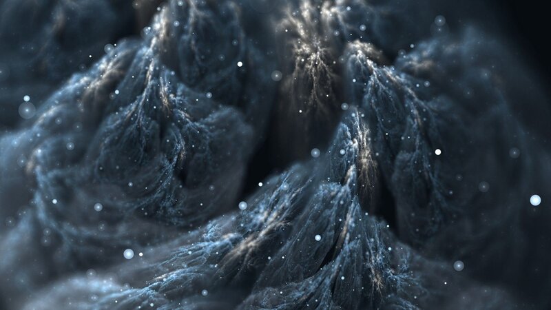 Cosmic Nebula Clouds — Blue