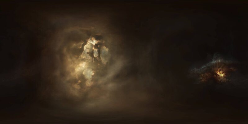 Cosmic Nebula Clouds — Brown