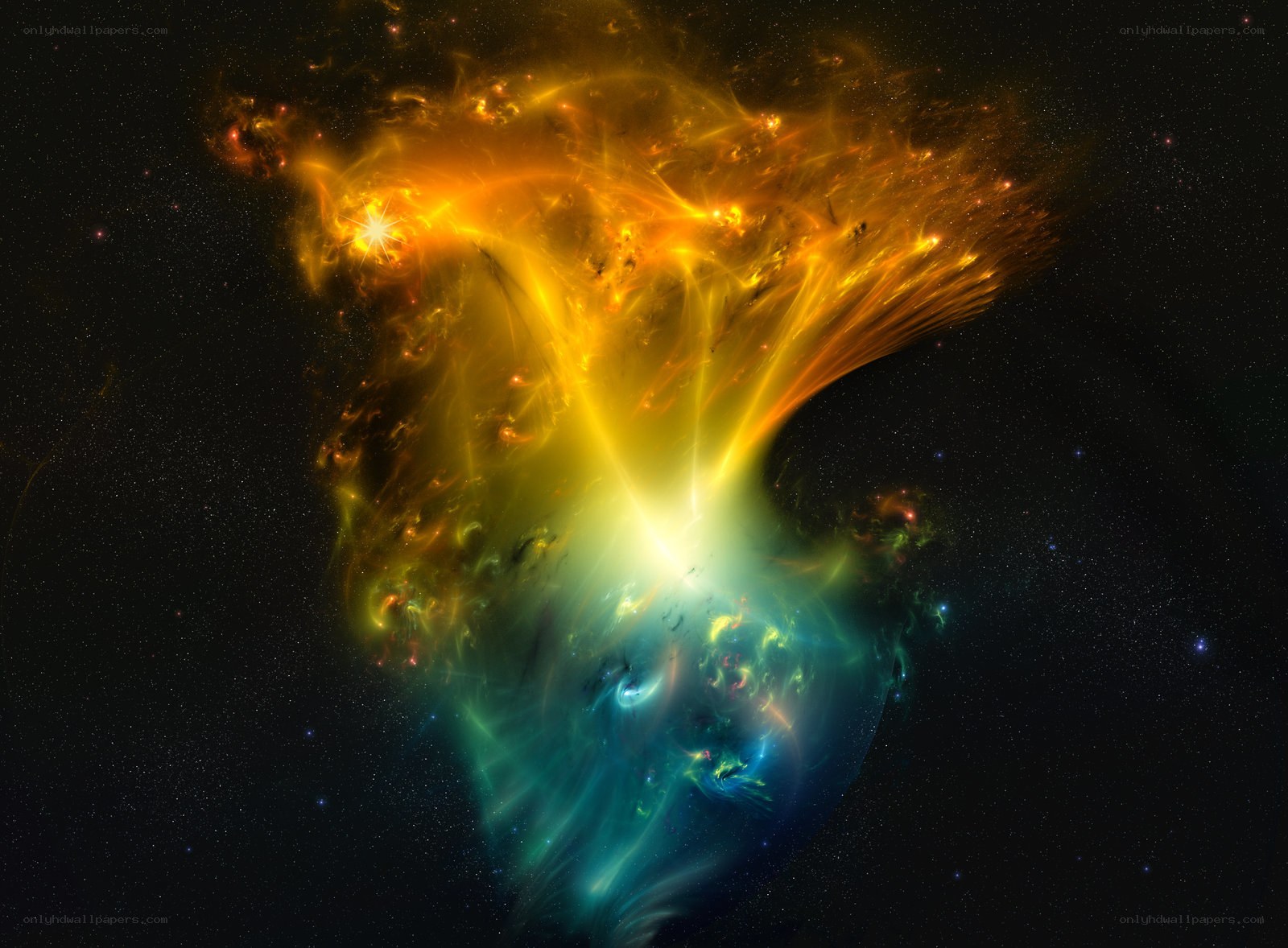 Cosmic nebula explosion