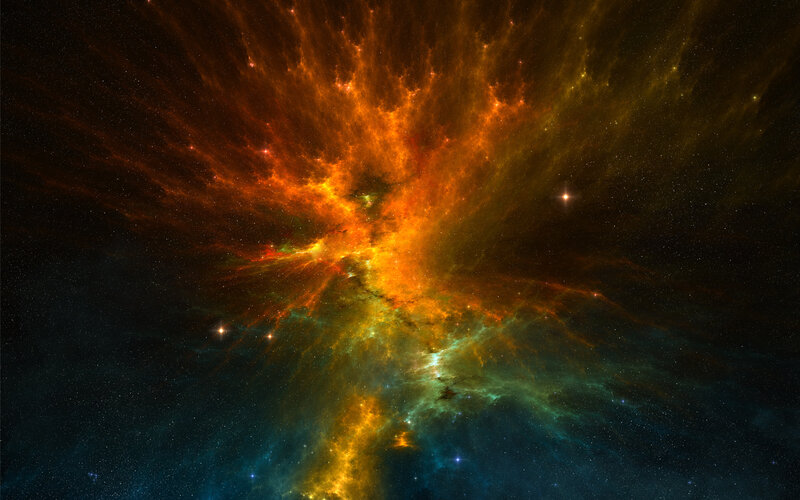 Cosmic nebula explosion