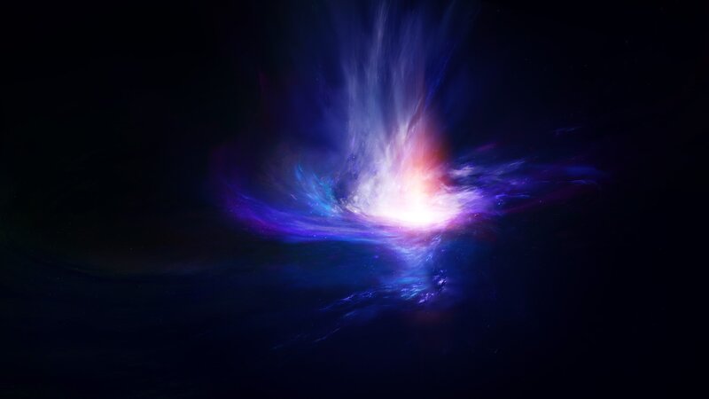Cosmic Nebula Explosion — Purple, Dramatic, Digital Art, Stars