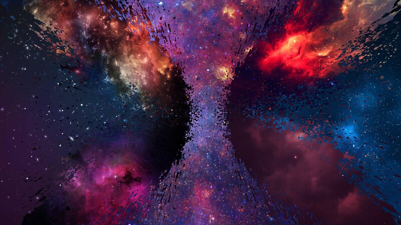 Cosmic Nebula Explosion — Purple