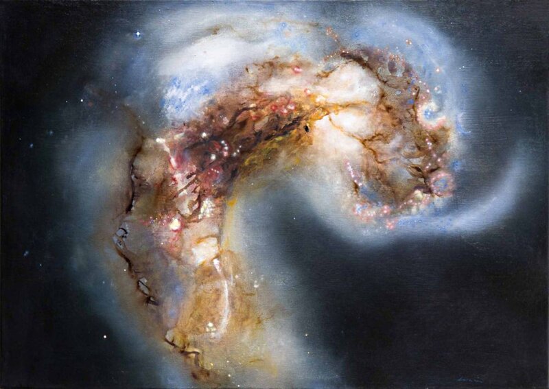 Cosmic Nebula Formation — Black, Mysterious