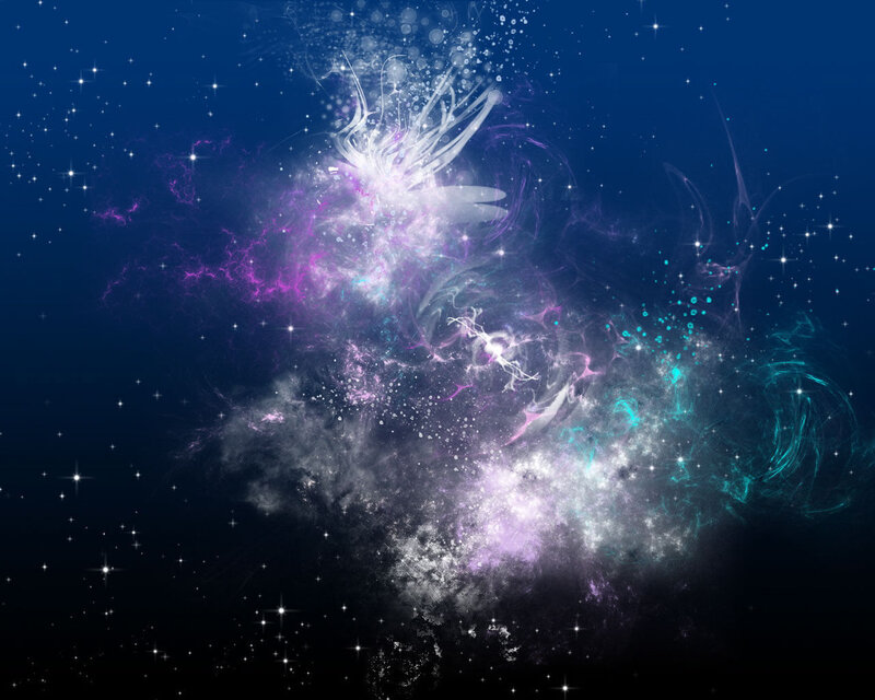 Cosmic Nebula Formation — Blue