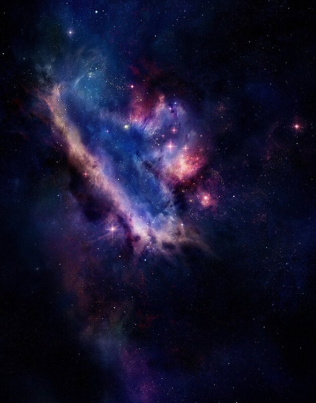 Cosmic nebula in deep space