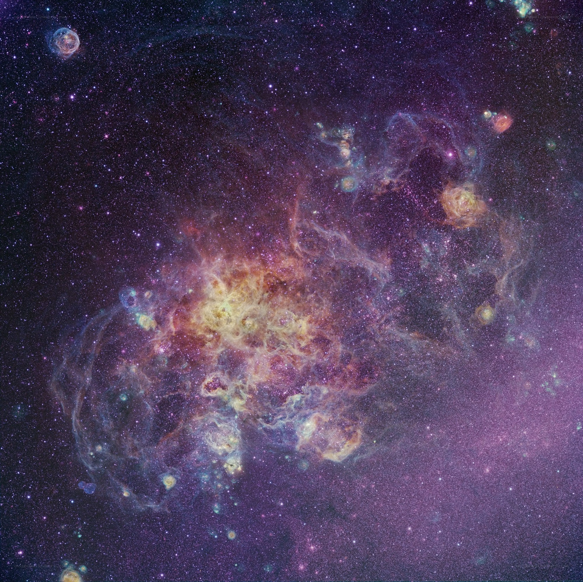 Cosmic nebula in deep space