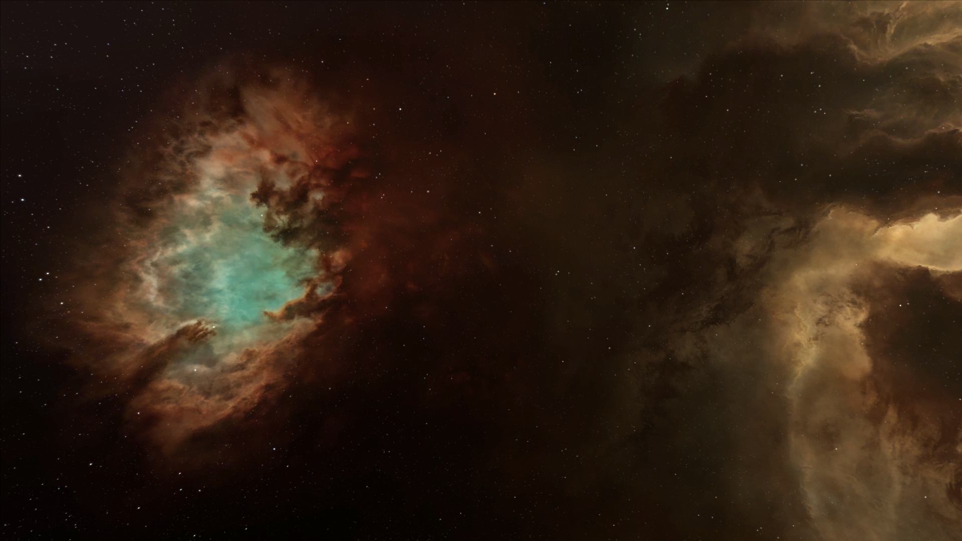 Cosmic nebula in deep space