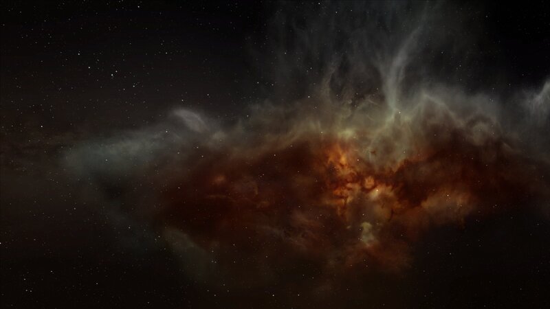 Cosmic nebula in deep space