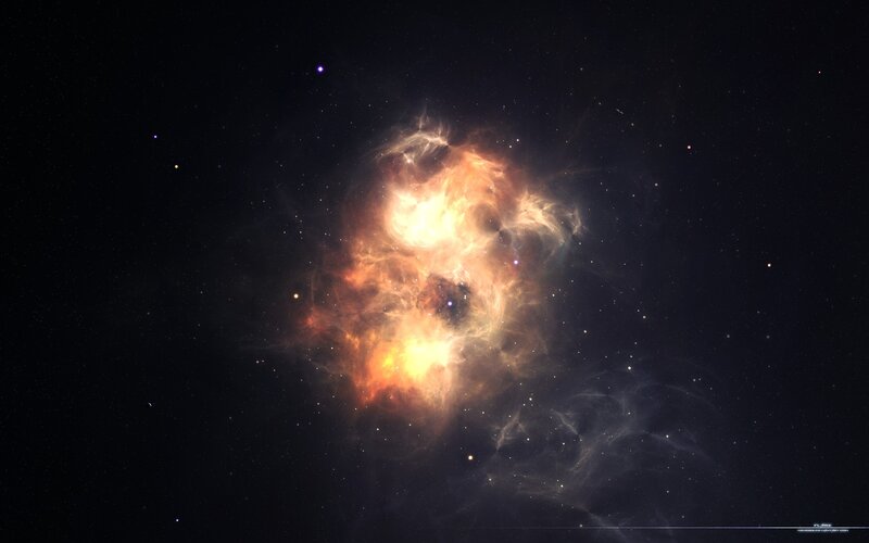 Cosmic nebula in deep space