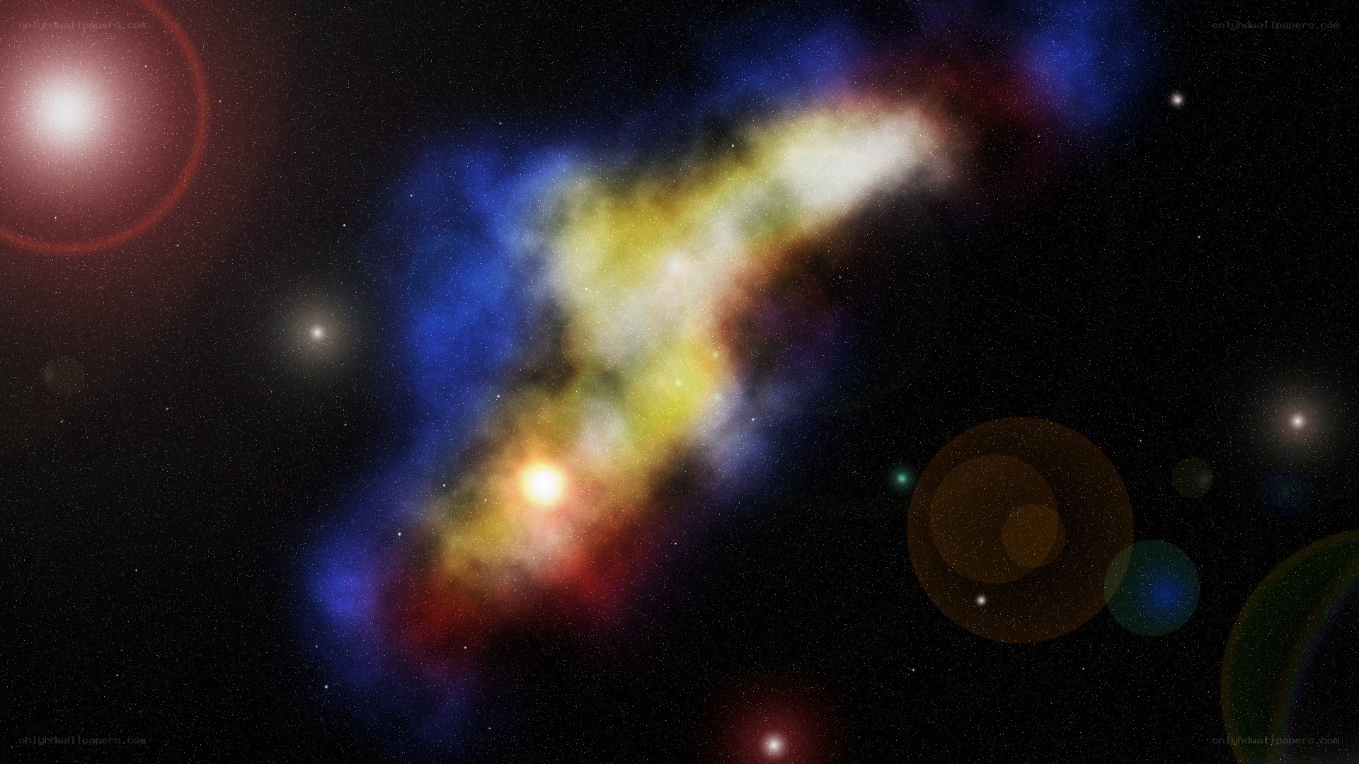 Cosmic nebula in deep space