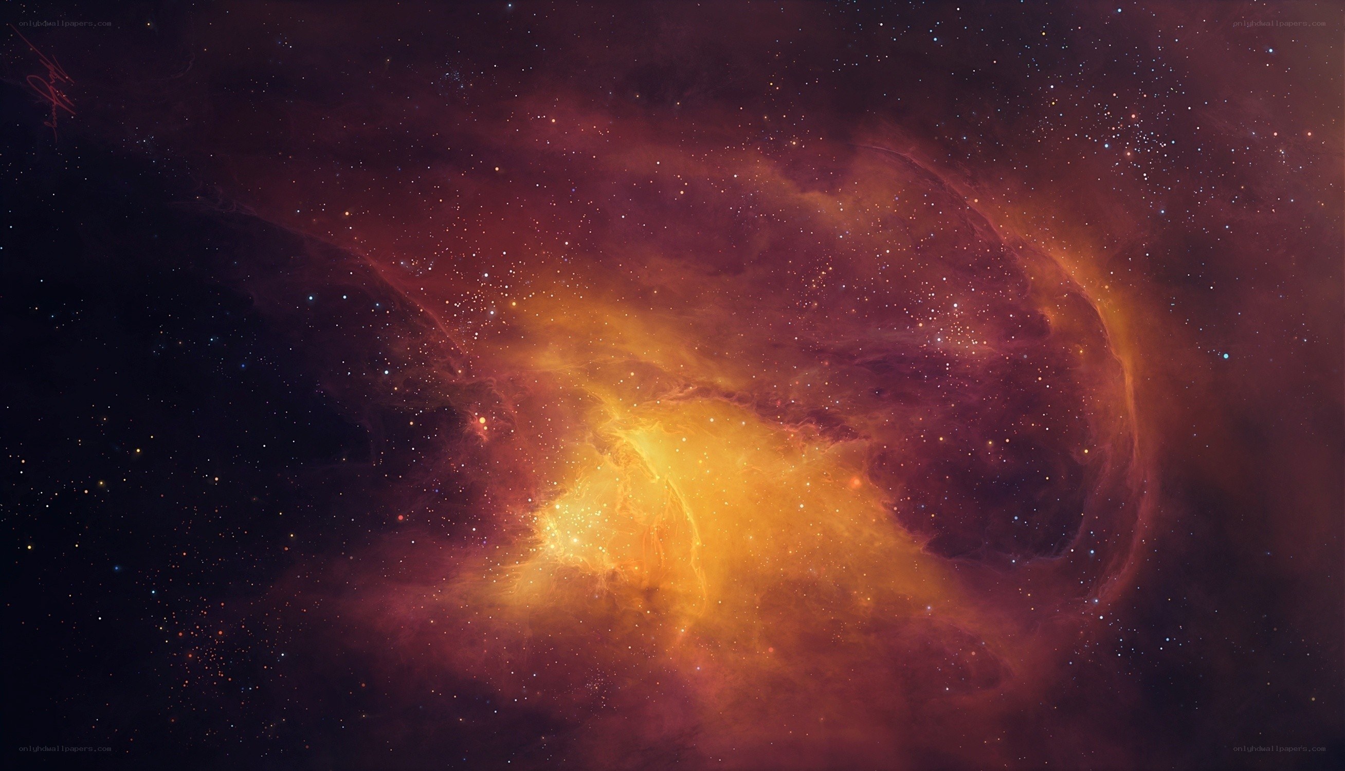 Cosmic nebula in deep space