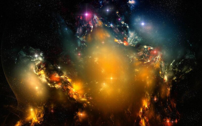 Cosmic nebula in deep space