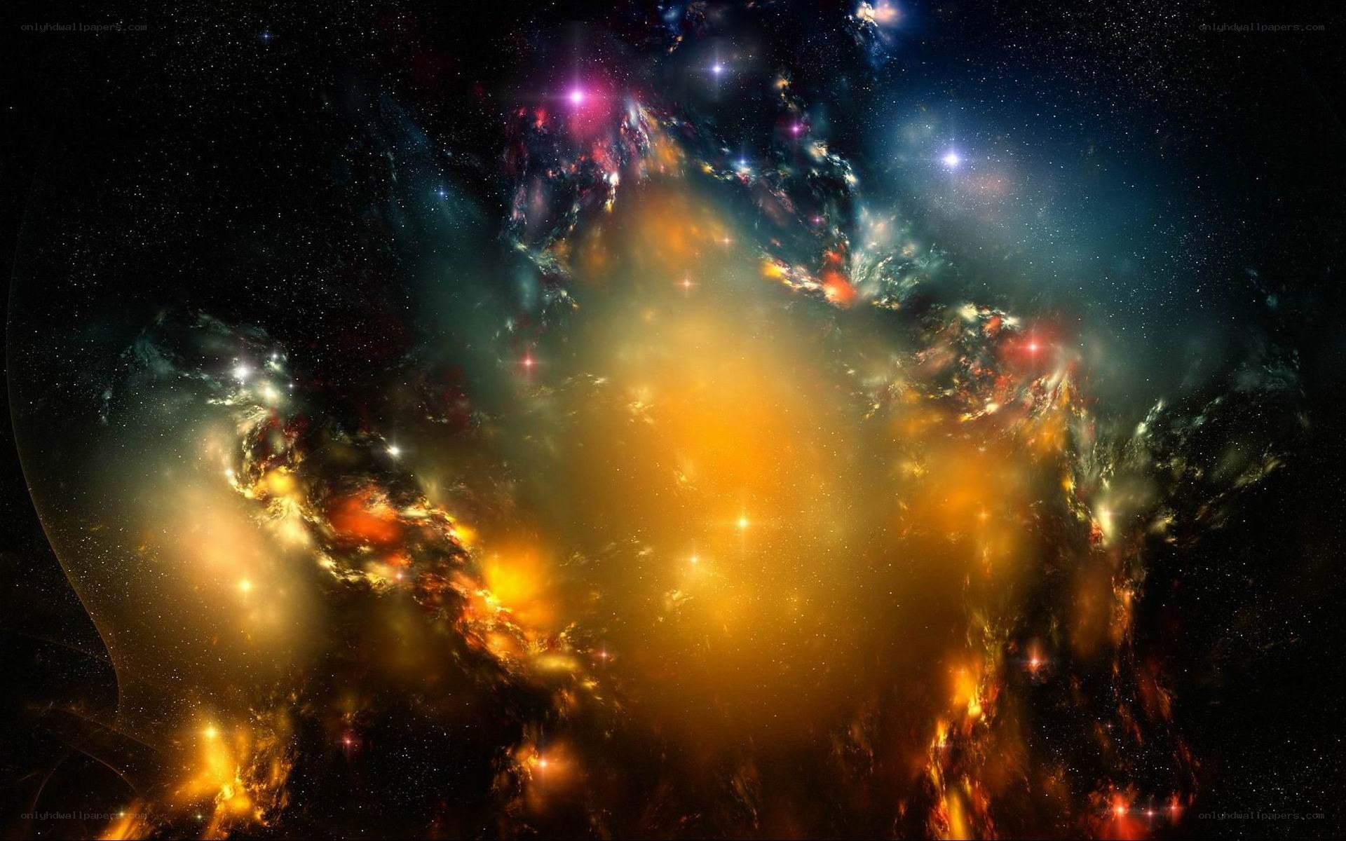 Cosmic nebula in deep space