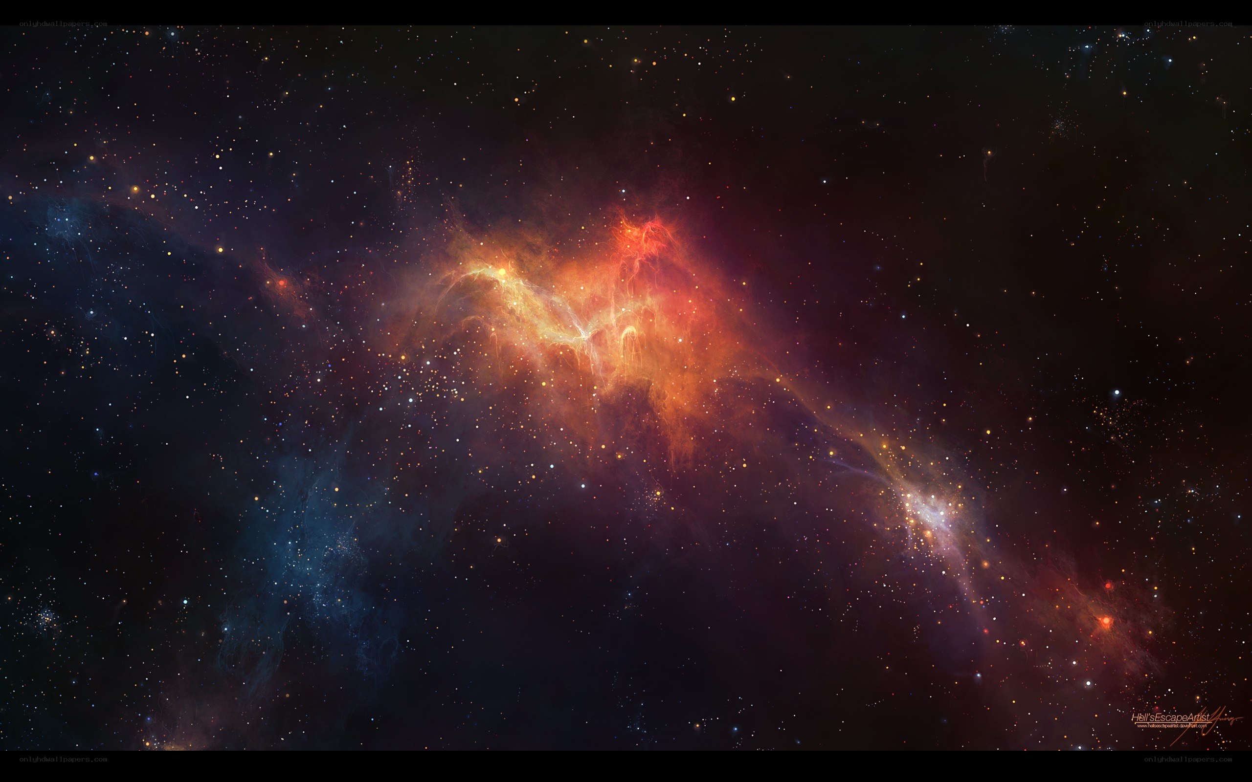 Cosmic nebula in deep space