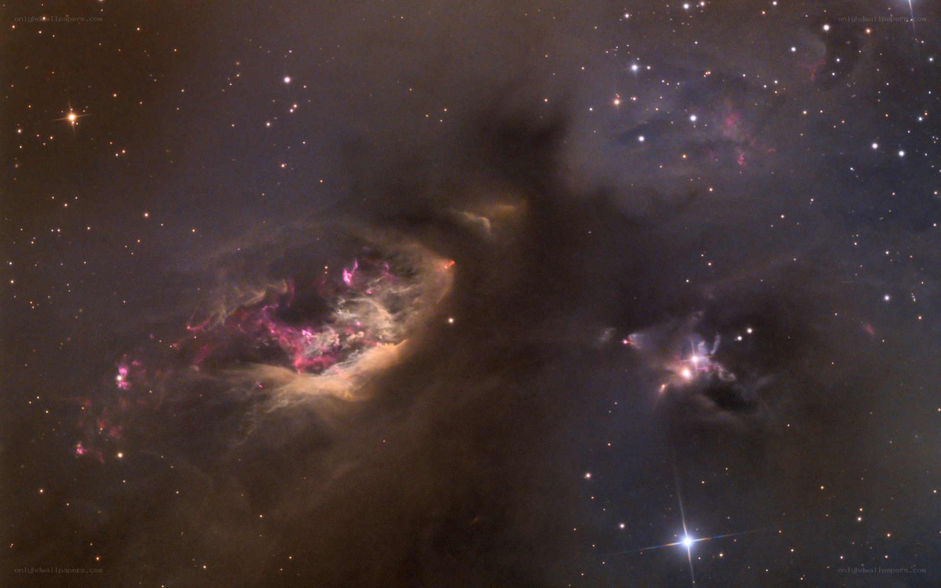 Cosmic nebula in deep space