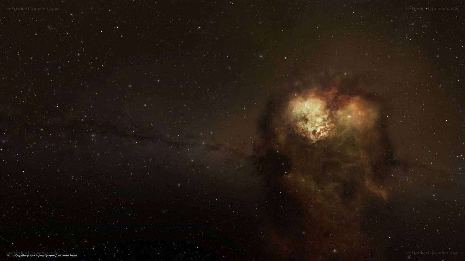 Cosmic nebula in deep space