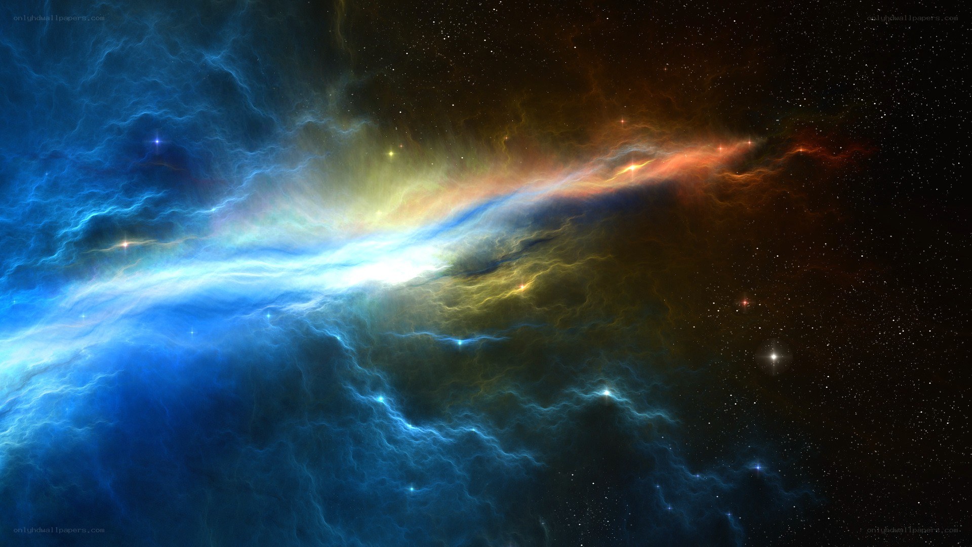 Cosmic nebula in deep space