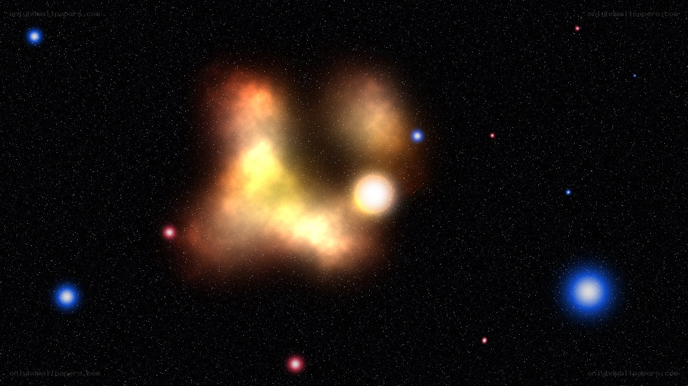 Cosmic nebula in deep space