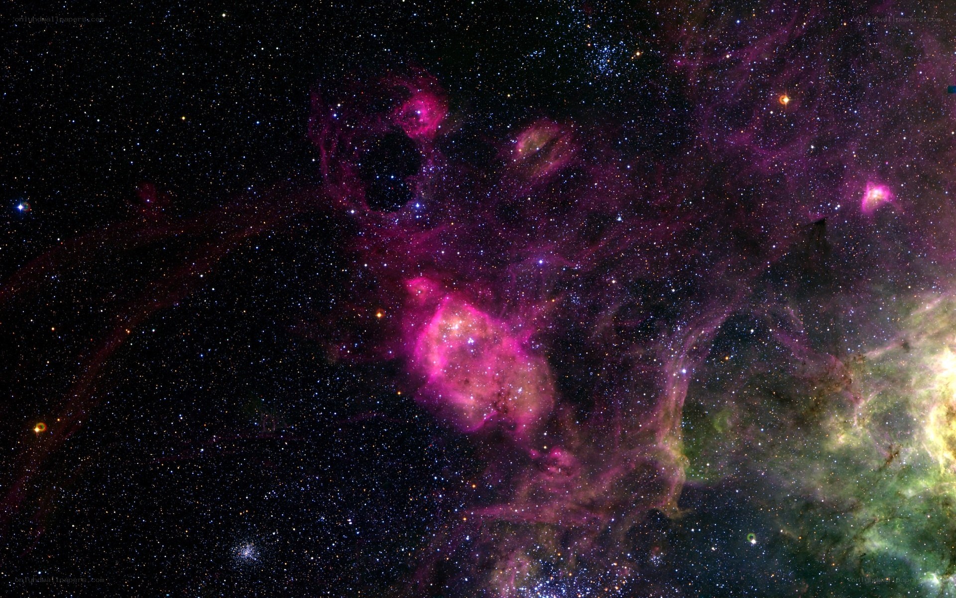 Cosmic nebula in deep space
