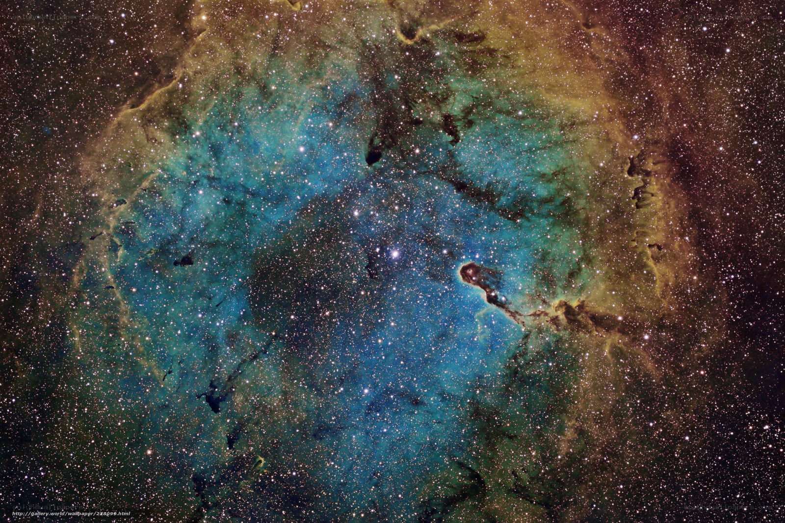 Cosmic nebula in deep space
