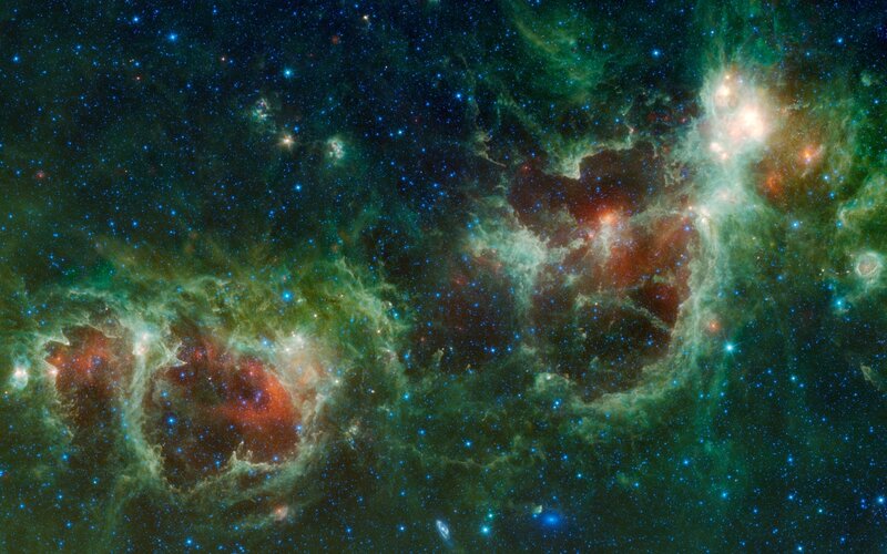 Cosmic nebula in deep space