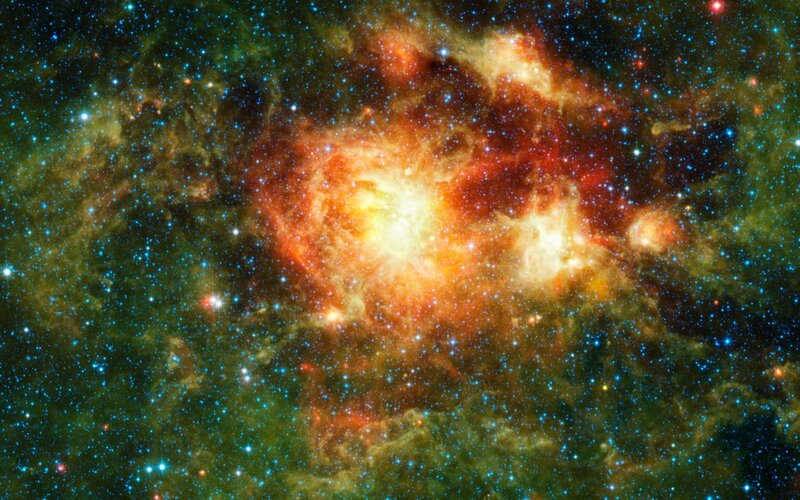 Cosmic nebula in deep space