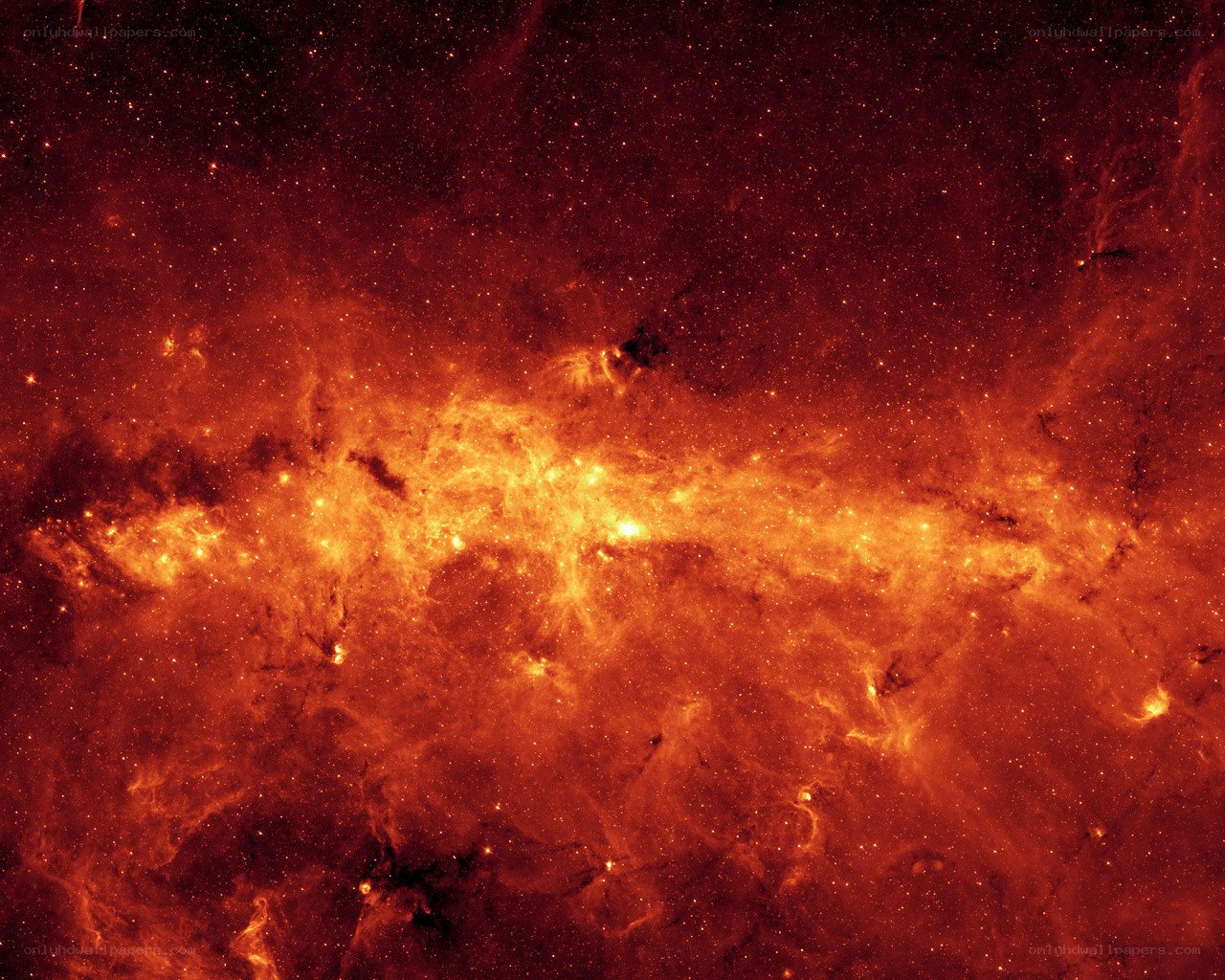 Cosmic nebula in infrared