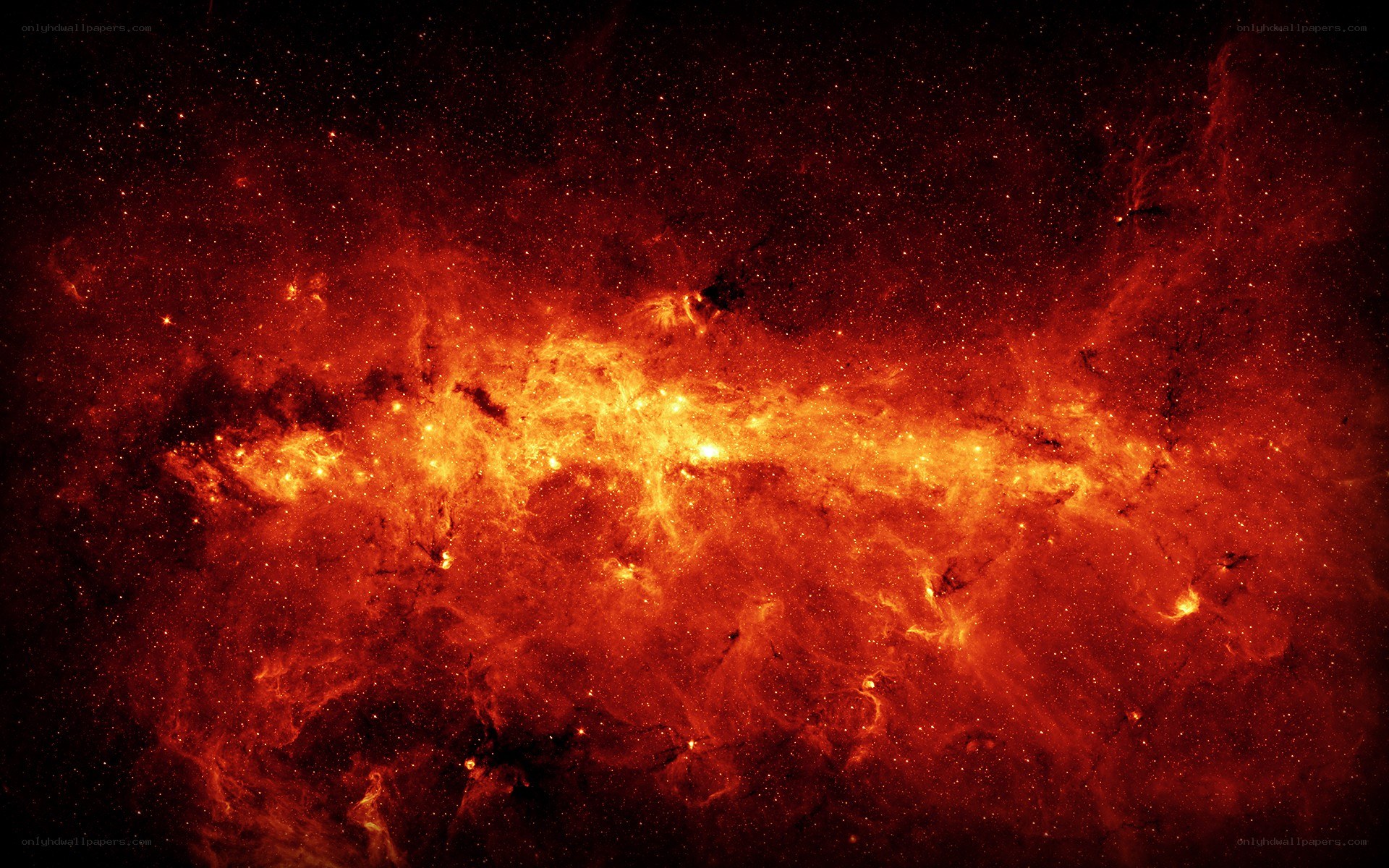 Cosmic nebula in infrared