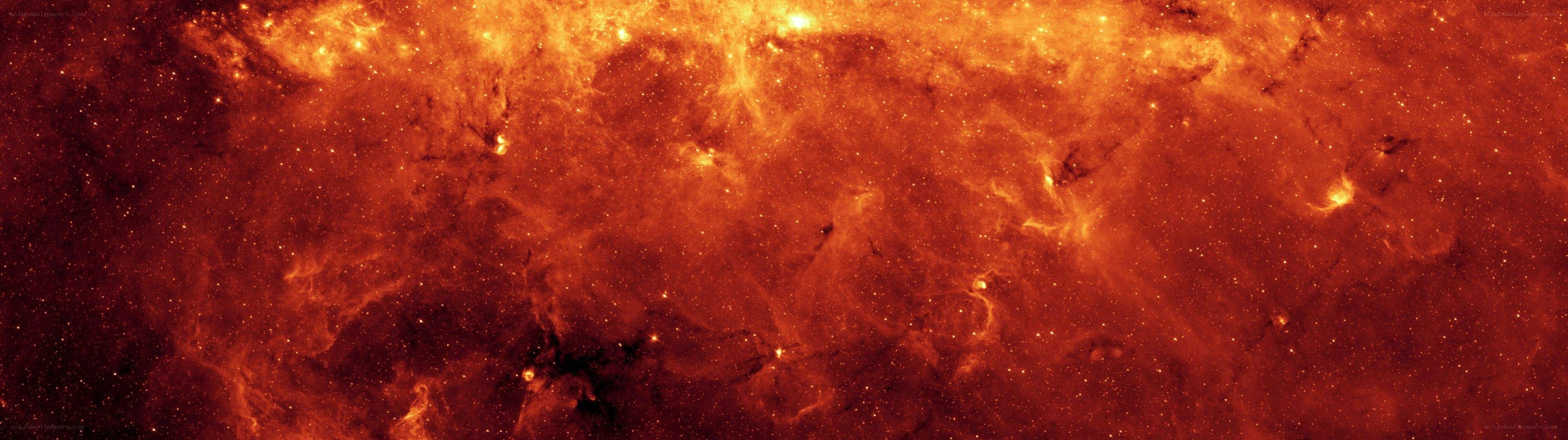 Cosmic nebula in infrared