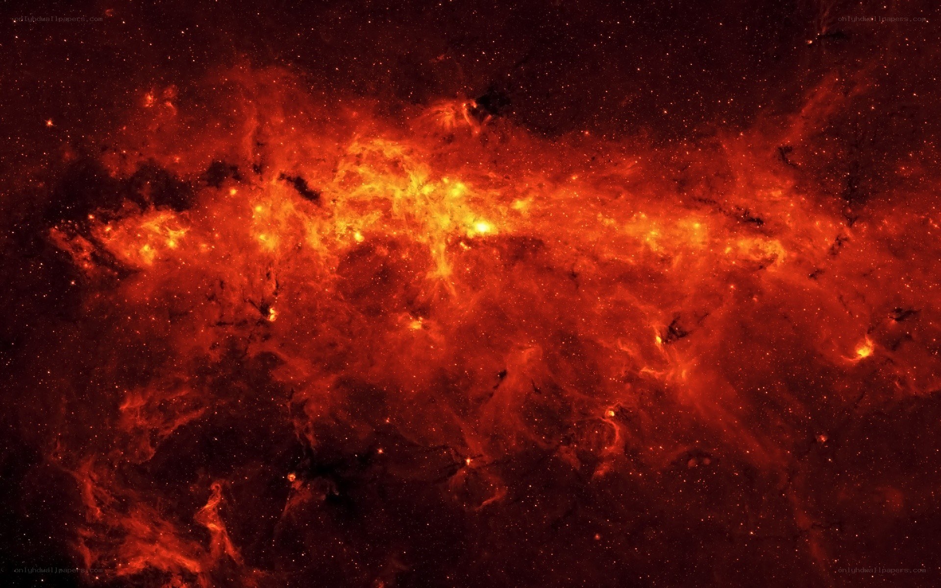 Cosmic nebula in infrared