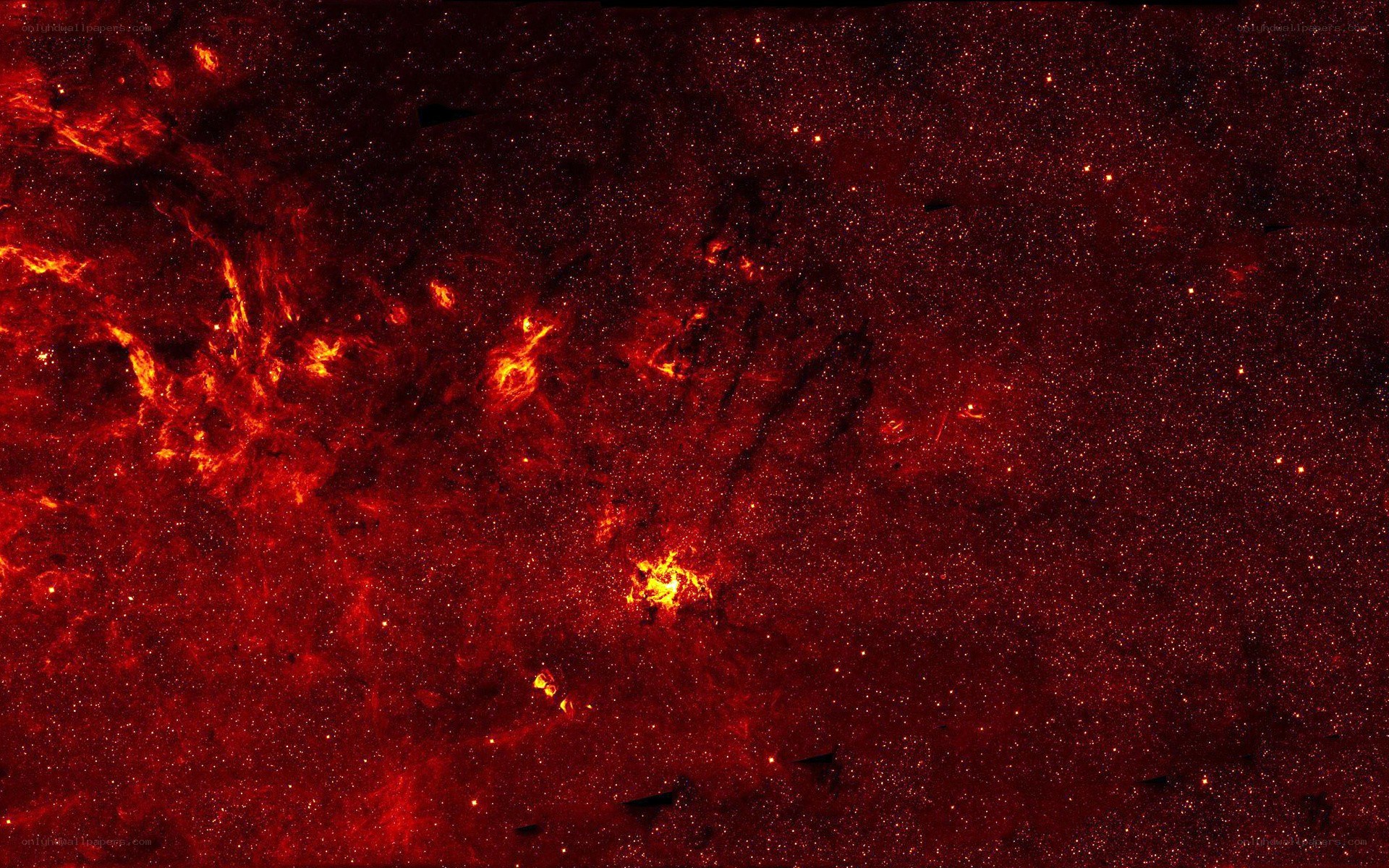 Cosmic nebula in infrared