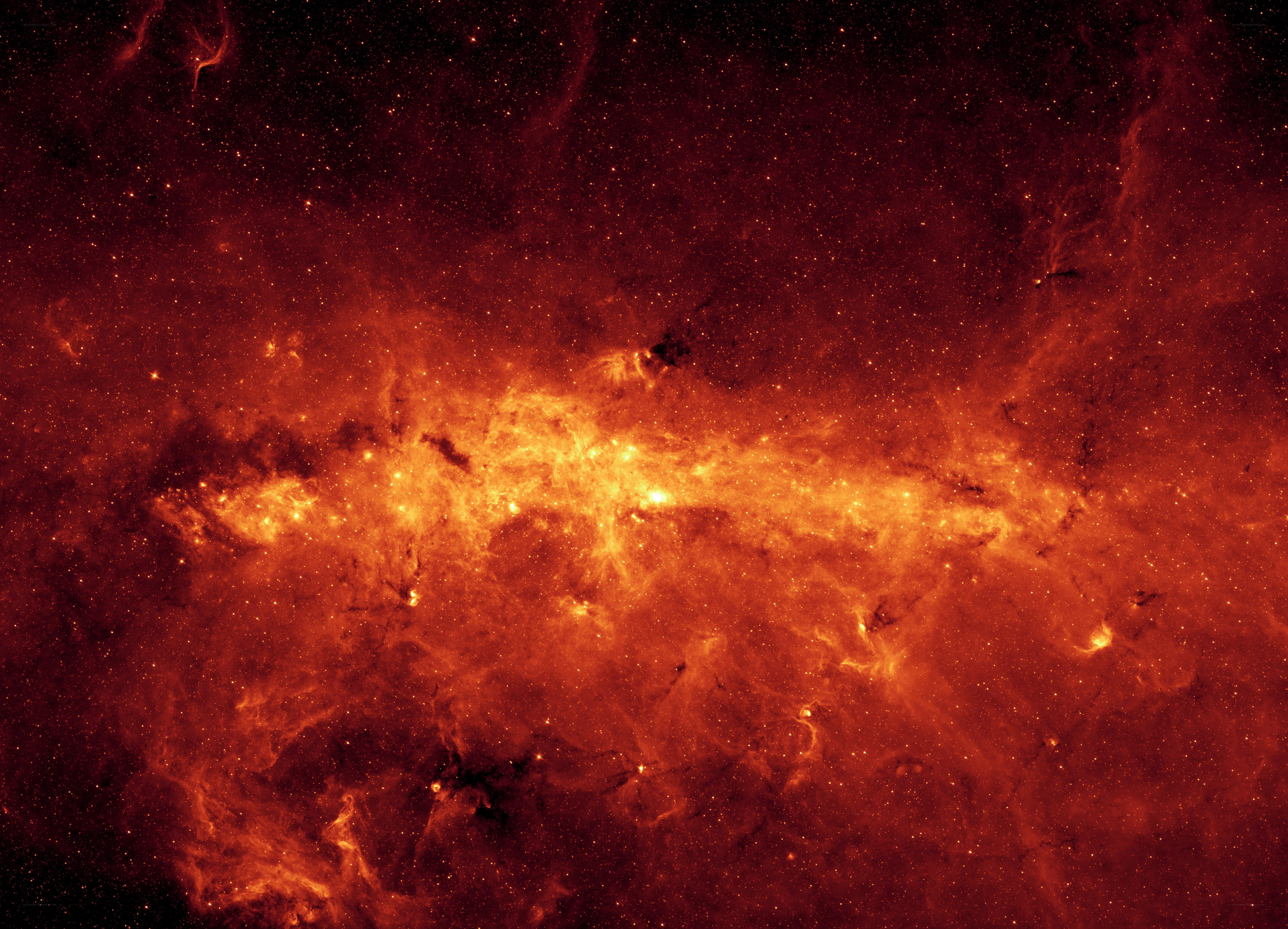 Cosmic nebula in infrared
