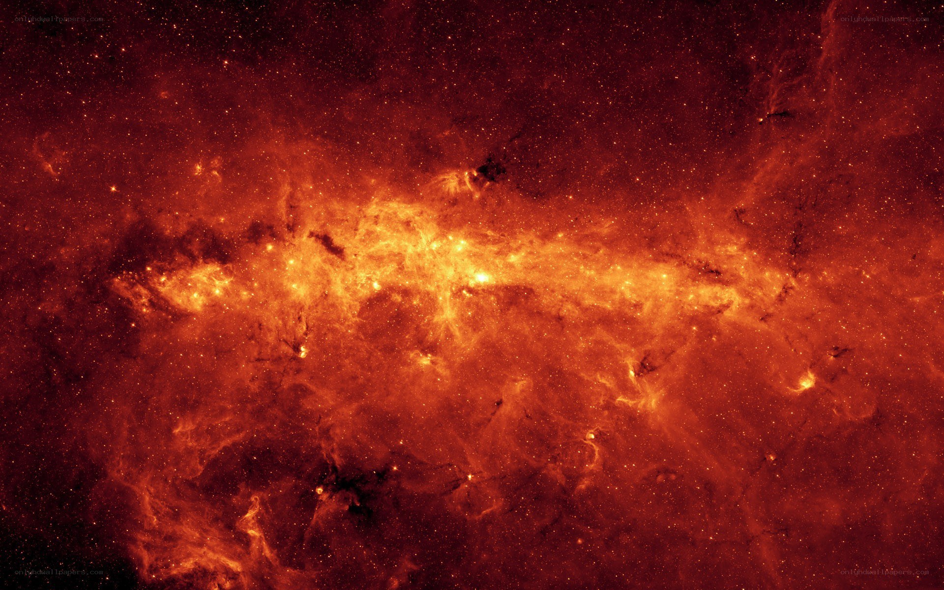 Cosmic nebula in infrared